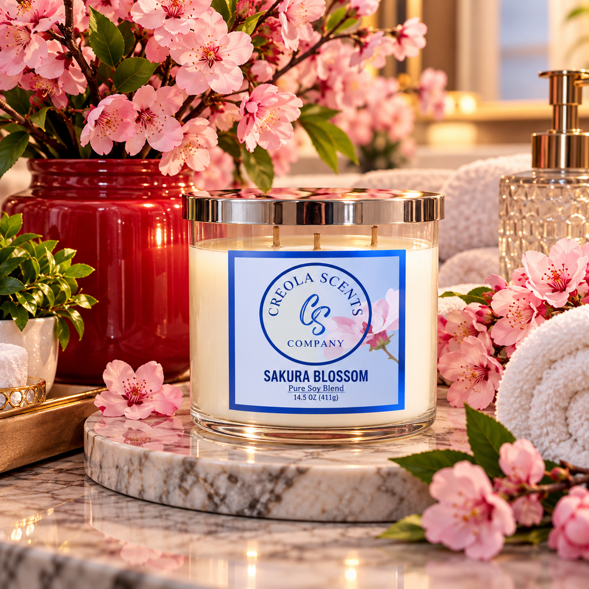 ✨Sakura Blossom Scented Candle-Customer Favorite!