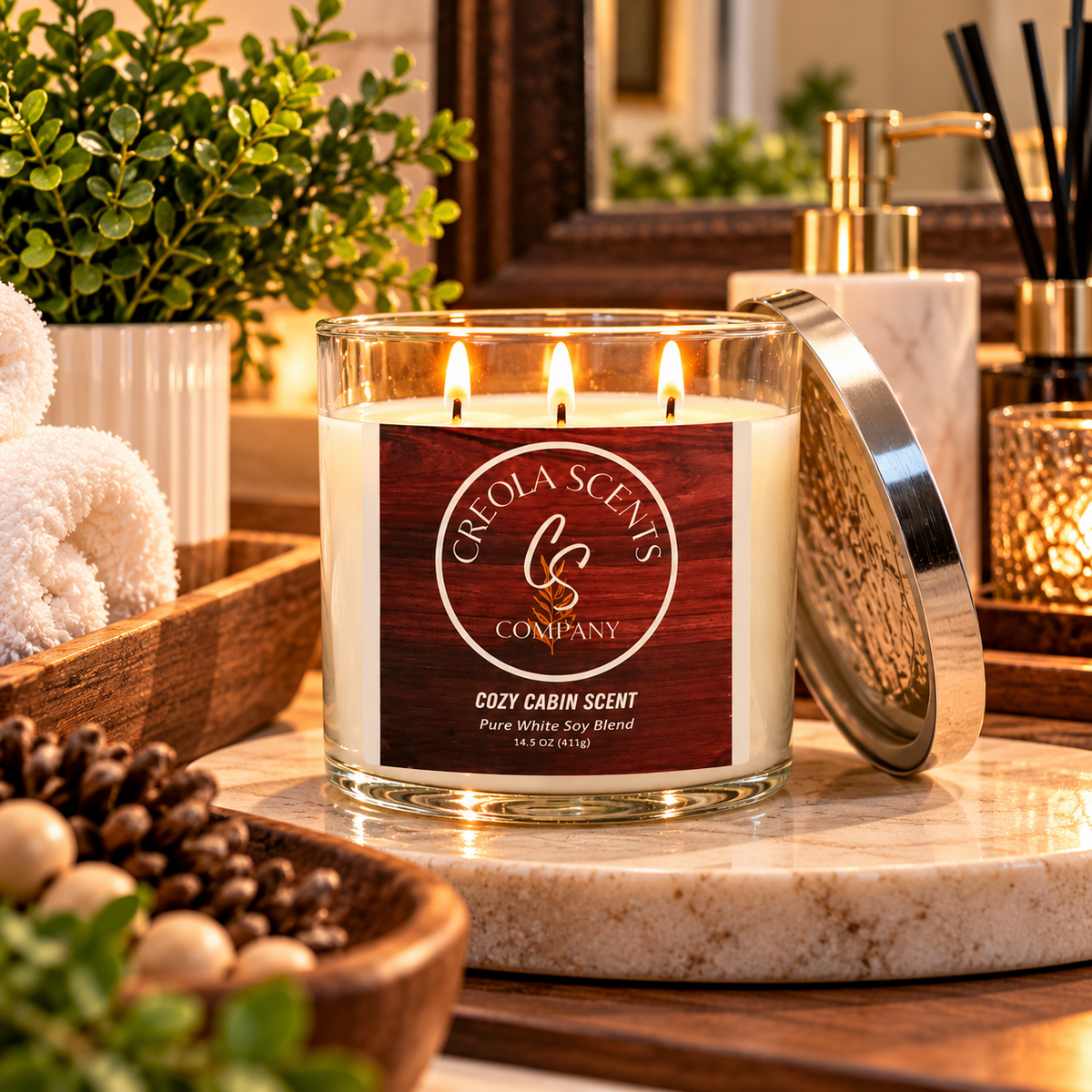 Cozy Cabin Scented Candle – Your Perfect Cozy Escape!