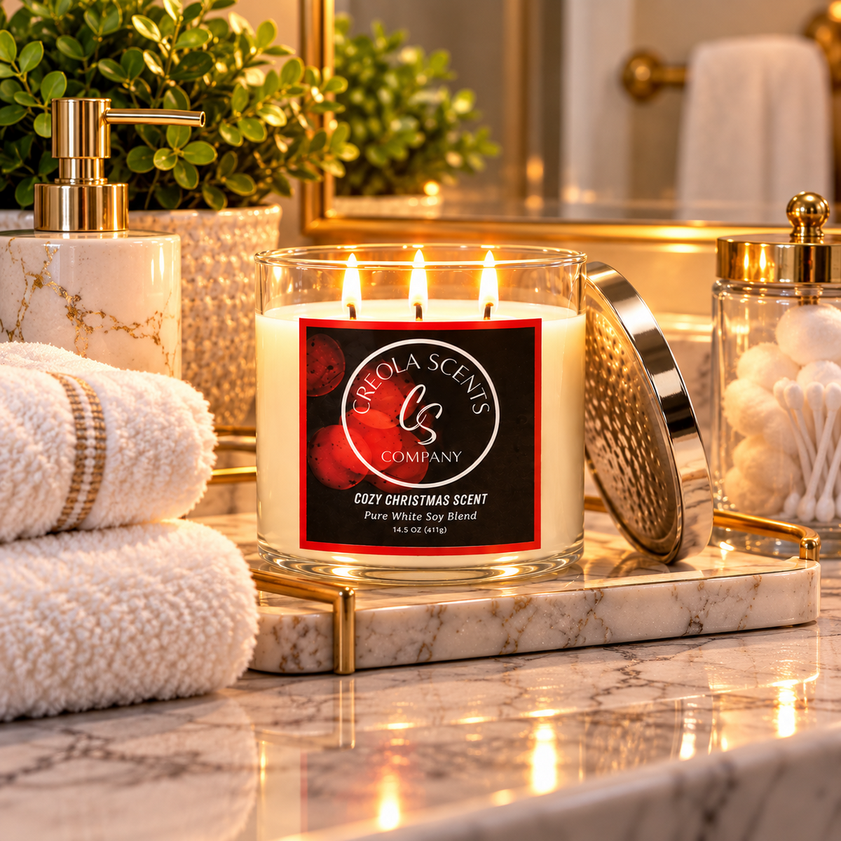 Cozy Christmas Scented Candle – A Winter Wonderland in Every Light!