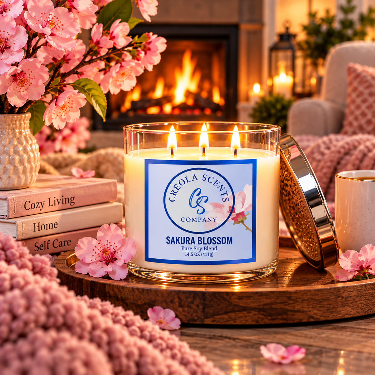 ✨Sakura Blossom Scented Candle-Customer Favorite!