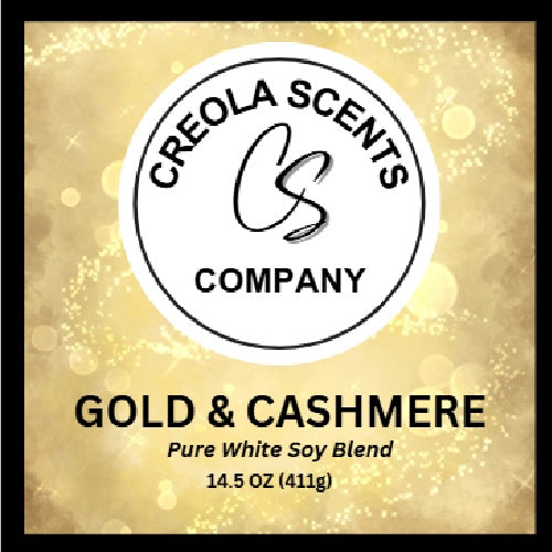 Gold & Cashmere Scented Candle – Wrap Yourself in Luxury! 💛
