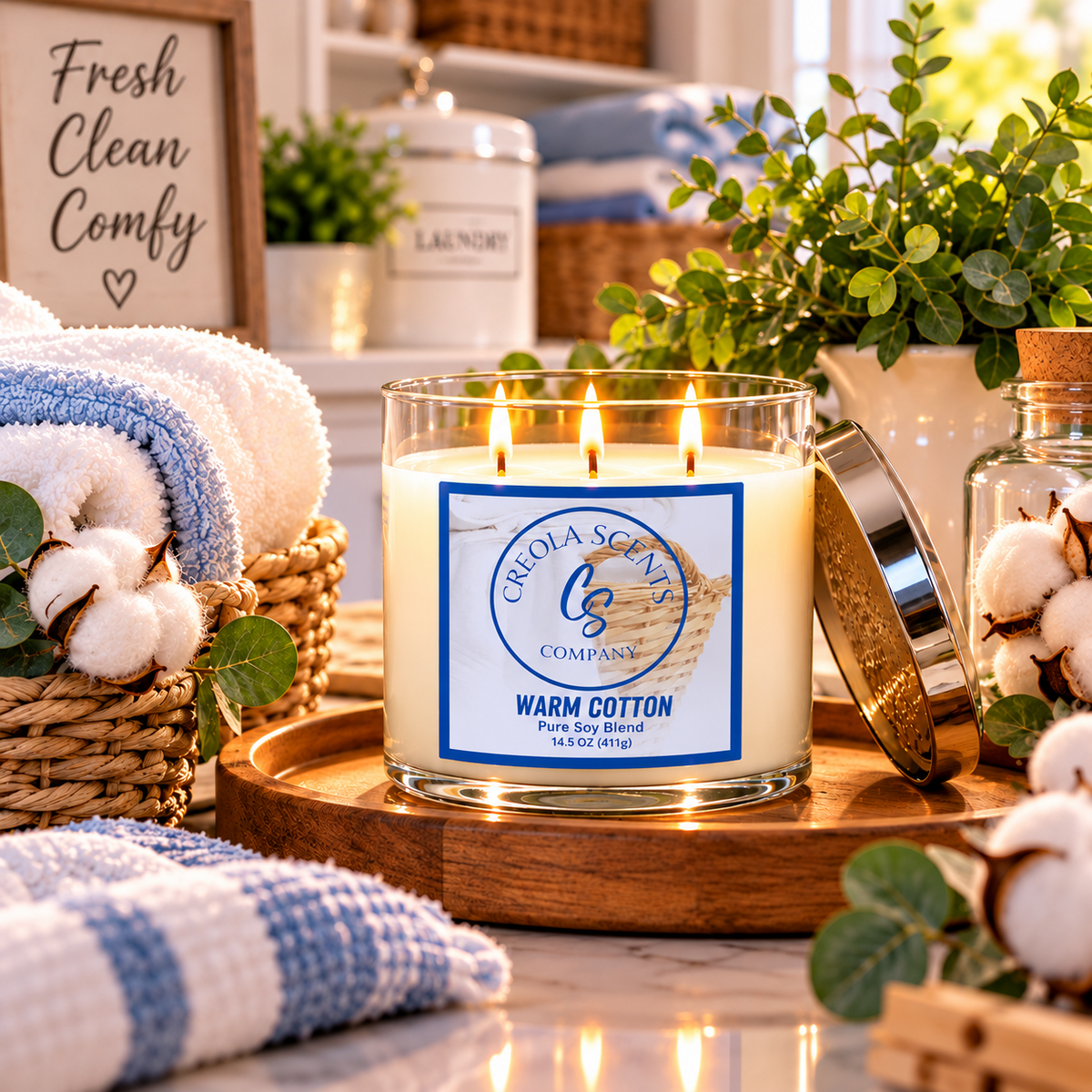 ✨ Warm Cotton Scented Candle – A Customer Favorite!