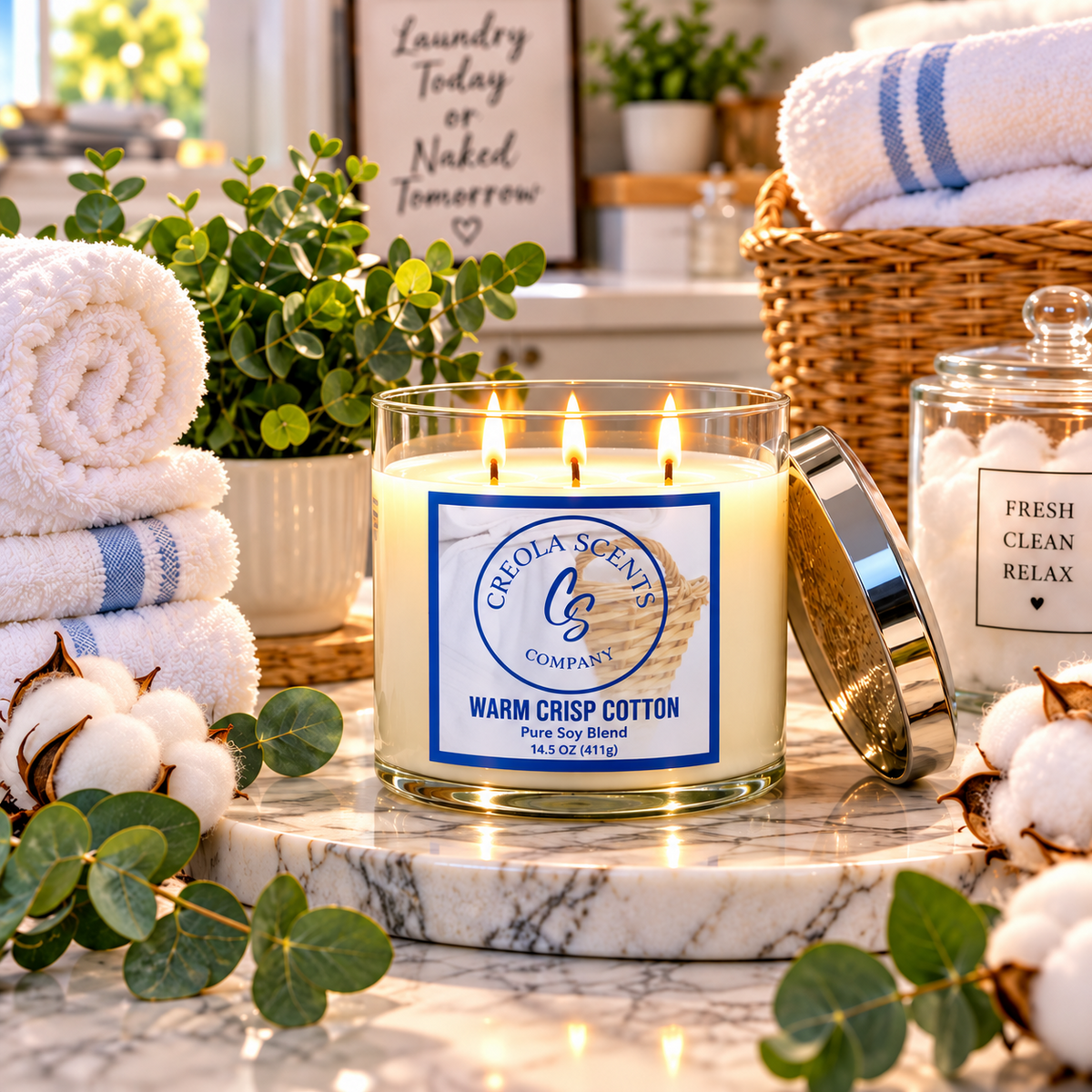 ✨ Warm Cotton Scented Candle – A Customer Favorite!